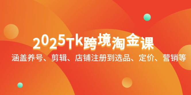 （14638期）2025Tk跨境淘金课：涵盖养号、剪辑、店铺注册到选品、定价、营销等-点格网络