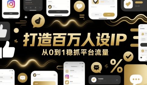 打造百万人设IP，从0到1稳抓平台流量-点格网络