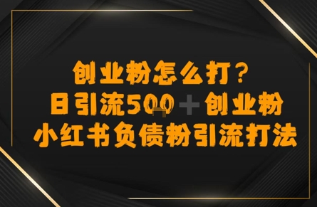 创业粉怎么打？小红书负债粉引流打粉，日引流500+精准创业粉-点格网络