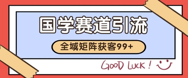 小红书某音国学赛道引流获客 自热矩阵日引200+【揭秘】-点格网络