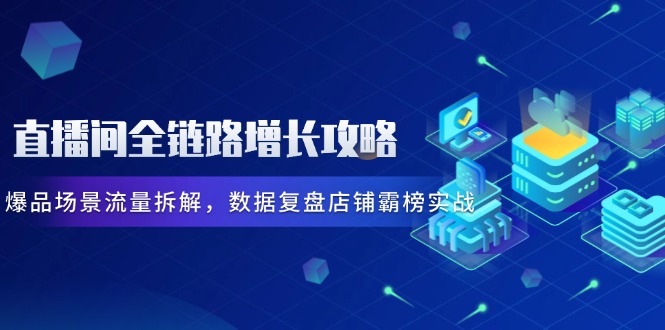 （14721期）直播间全链路增长攻略，爆品场景流量拆解，数据复盘店铺霸榜实战-点格网络