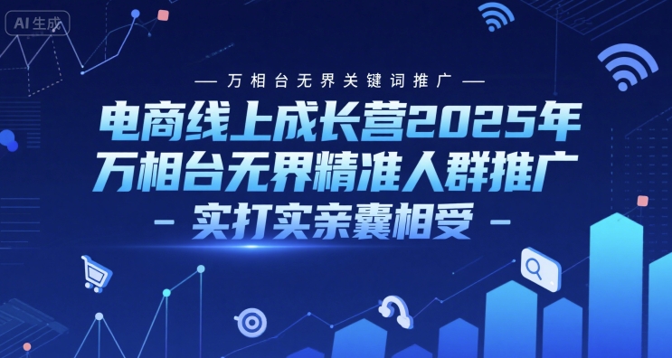 电商线上成长营2025年，万相台无界关键词推广-万相台无界精准人群推广-实打实亲囊相受-点格网络