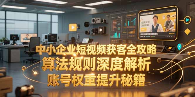 （15326期）中小企业短视频获客全攻略，算法规则深度解析，账号权重提升秘籍-点格网络