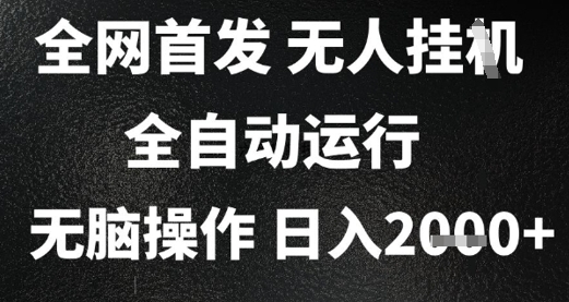 2025首发无人挂G项目，日入2k+，全自动运行，无脑操作，长期稳定 小白可玩【揭秘】-点格网络