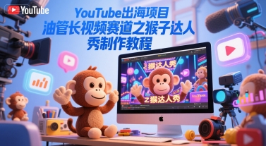 YouTube出海项目，油管长视频赛道之猴子达人秀制作教程-点格网络