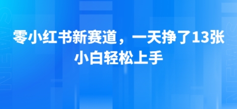 小红书新赛道，一天挣了13张，小白轻松上手-点格网络