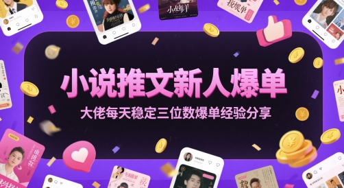 小说推文新人爆单大佬每天稳定三位数爆单经验分享-点格网络