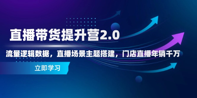 （14694期）直播带货提升营2.0：流量逻辑数据，直播场景主题搭建，门店直播年销千万-点格网络