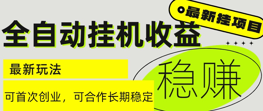 （15031期）6月最新全自动挂机项目日入2000+长期稳定收益-点格网络