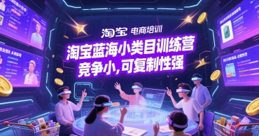 淘宝蓝海小类目训练营， 竞争小，可复制性强-点格网络