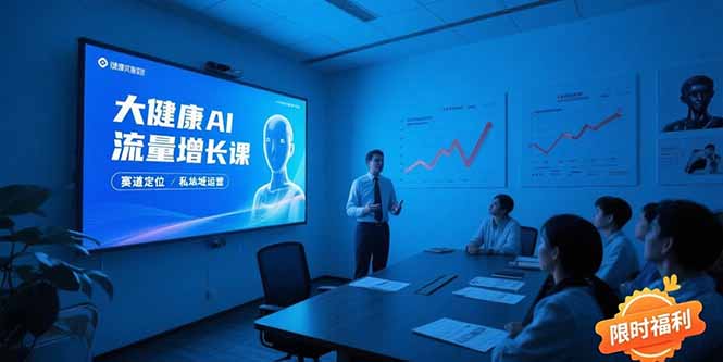 （15396期）大健康AI流量增长课，赛道定位方法论，AI数字人内容生产，私域转化运营…-点格网络