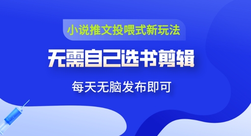 小说推文视频投喂新玩法：无需自己选书剪辑，领取视频发布即可，可批量操作-点格网络