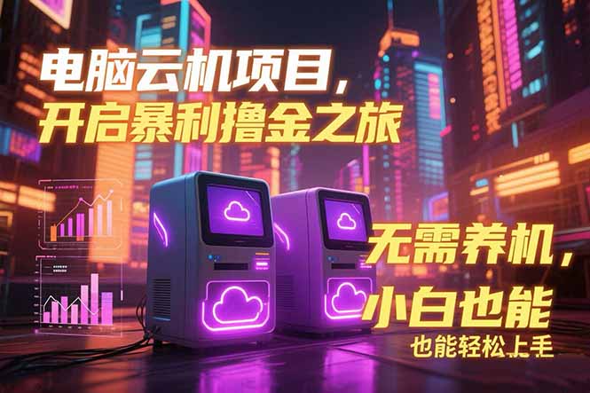 （15323期）电脑云机项目 暴力撸金玩法，不需要养机 配置没有要求 单机100个窗口一…-点格网络