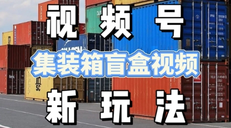 视频号新玩法，利用老外开集装箱盲盒视频，挣分成计划收益，月入过W，新手小白轻松上手-点格网络