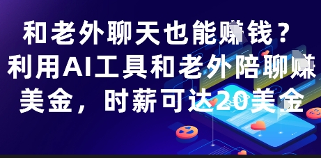 和老外聊天也能挣钱？利用AI工具和老外陪聊挣美金，时薪可达20刀-点格网络