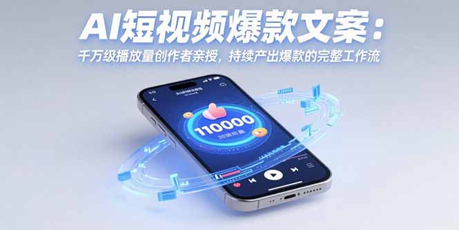 （15569期）AI短视频爆款文案：千万级播放量创作者亲授，持续产出爆款的完整工作流-点格网络