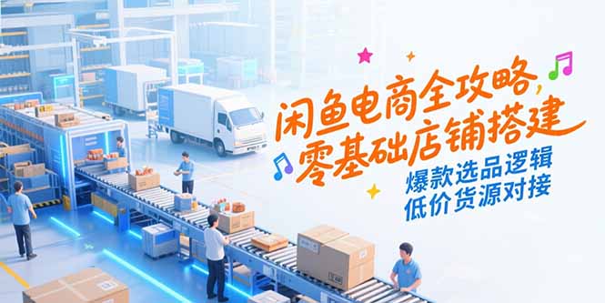 （15325期）闲鱼电商全攻略，零基础店铺搭建，爆款选品逻辑，低价货源对接-点格网络