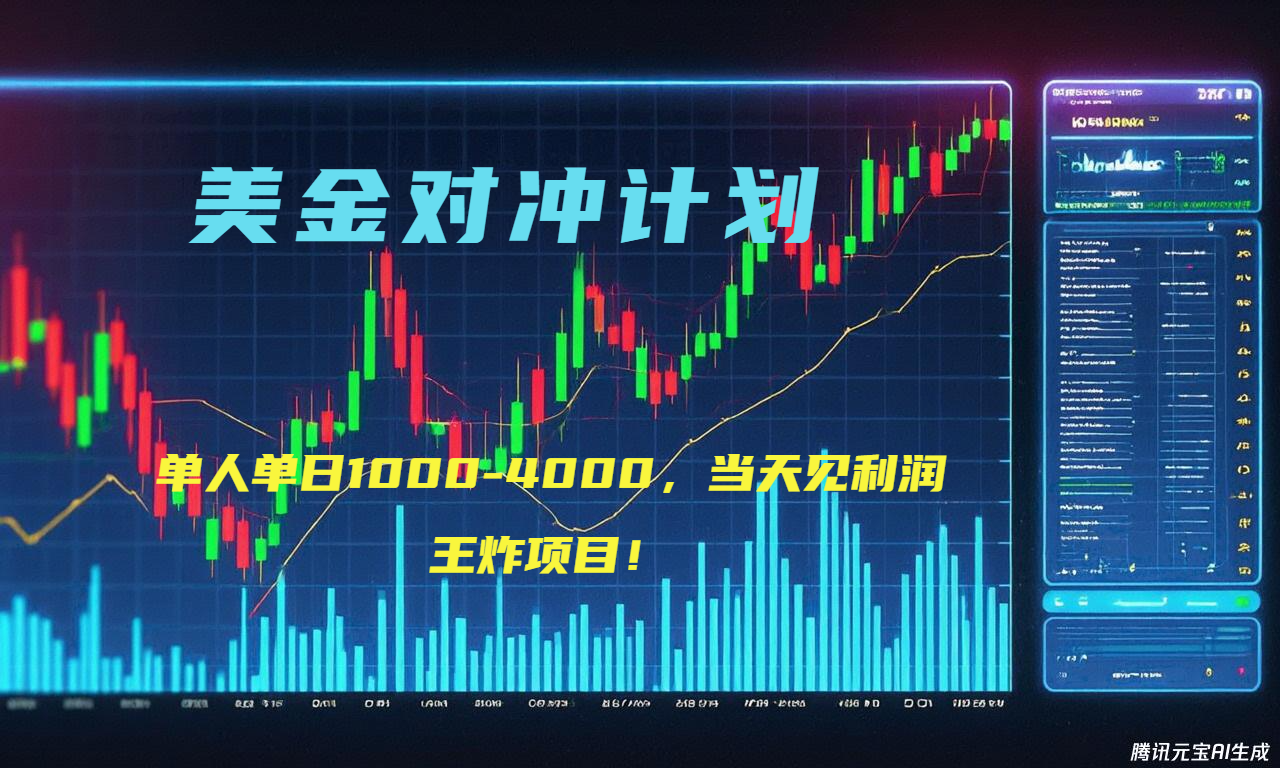 （15333期）2025年最暴力项目“美金先登计划”最新最强对冲战法，每日实际收益1K-4K-点格网络