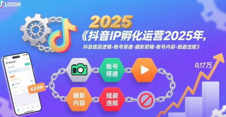 抖音IP孵化运营2025年，抖音底层逻辑-账号搭建-摄影剪辑-账号内容-规避违规-点格网络