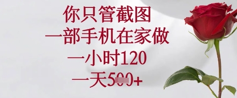 你只管截图，一部手机在家可以做，一小时120.一天5张+【揭秘】-点格网络