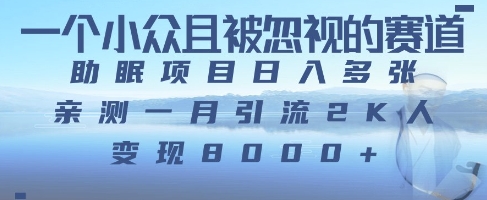 一个被严重低估的赛道，卖助眠教程日入三位数以上-点格网络