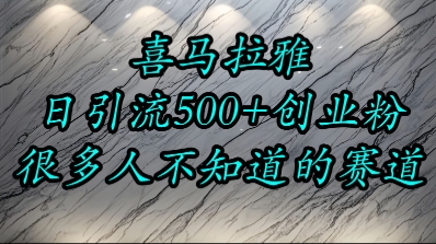 喜马拉雅，小而精的流量赛道，日进500+精准创业粉-点格网络