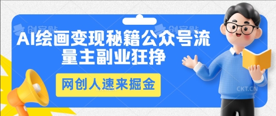 AI绘画变现秘籍：公众号流量主副业狂挣，网创人速来掘金-点格网络