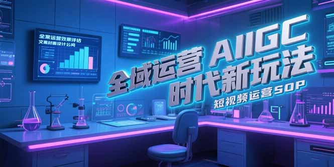 （15327期）全域运营AIGC时代新玩法，文案封面设计公式，短视频运营SOP-点格网络