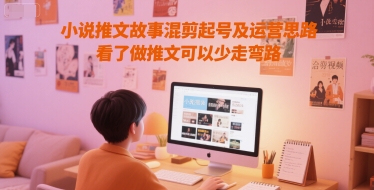 小说推文故事混剪起号及运营思路，看了做推文可以少走弯路-点格网络
