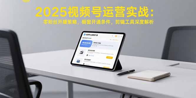 （15505期）2025视频号运营实战：零粉丝开播策略，橱窗开通条件，剪辑工具深度解析-点格网络