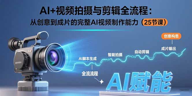 （15612期）AI+视频拍摄与剪辑全流程：从创意到成片的完整AI视频制作能力（25节课）-点格网络