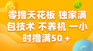 零撸天花板，独家满包技术 不养机 一小时撸满50+【揭秘】-点格网络