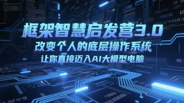 框架智慧启发营3.0，改变个人的底层操作系统，让你直接迈入AI大模型电脑-点格网络