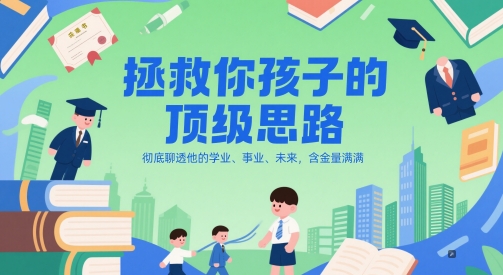 付费文章：拯救你孩子的顶级思路，彻底聊透他的学业、事业、未来，含金量满满-点格网络