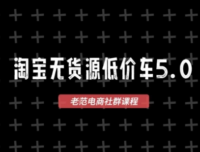淘宝无货源2025VIP教程，​最新的淘宝无货源课程，1688代发，蓝海选品，零成本创业首选-点格网络