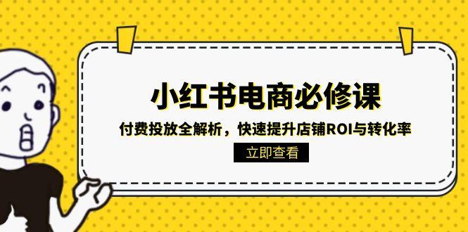 （15040期）小红书电商必修课：付费投放全解析，快速提升店铺ROI与转化率-点格网络