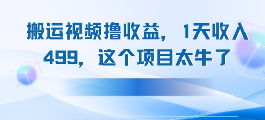 搬运抖音中视频撸收益，1天收入多张，这个项目太牛了-点格网络