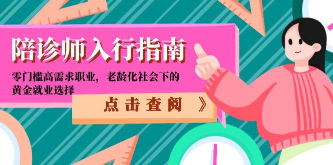 （15042期）陪诊师入行指南：零门槛高需求职业，老龄化社会下的黄金就业选择-点格网络