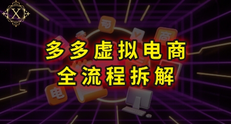 拼多多虚拟电商全流程拆解，深度学习每一个环节，看完即可上手实操-点格网络