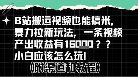 b站掘金计划？搬运视频也能挣拉新的收益，小白应该怎么玩！-点格网络