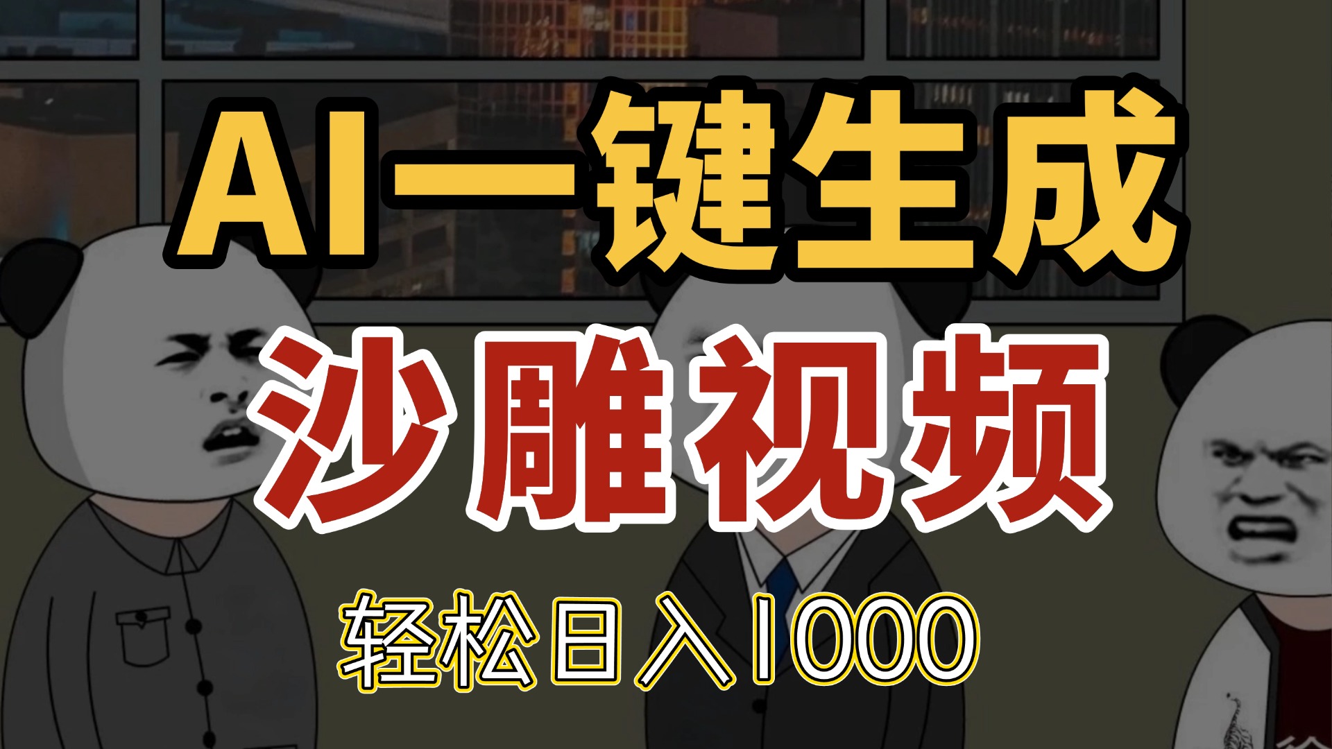 （14756期）AI一键生成沙雕视频，一条视频千万播放，轻松日入1000-点格网络