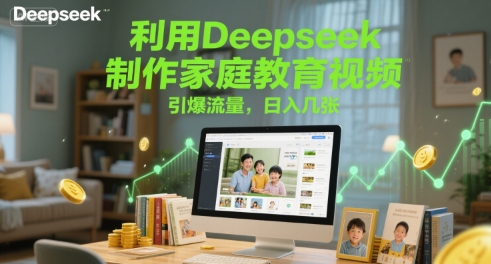 利用Deepseek制作家庭教育视频，引爆流量，日入几张-点格网络
