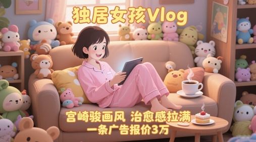 单个账号涨粉71W！用AI制作独居女孩Vlog，宫崎骏画风，治愈感拉满，一条广告报价3W-点格网络