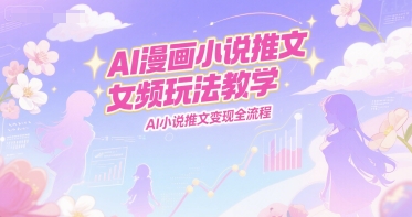 AI漫画小说推文女频玩法教学，AI小说推文变现全流程-点格网络