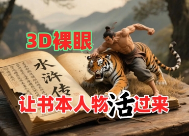 书本人物裸眼3D视频，新的玩法，流量超猛，保姆级教程-点格网络