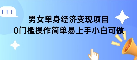 女单身经济项目变现周期长可复购率高日入1k+-点格网络