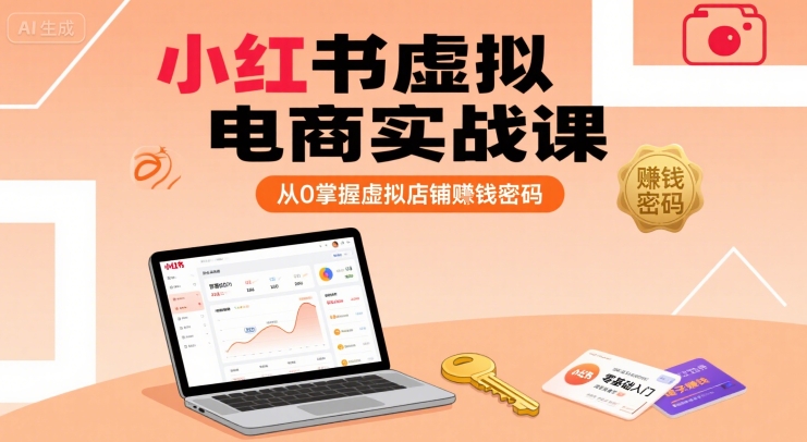 小红书虚拟电商实战课，从0掌握虚拟店铺賺钱密码-点格网络