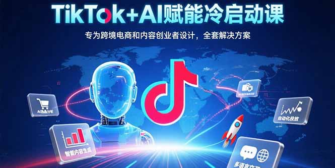 （15561期）TikTok+AI赋能冷启动课：专为跨境电商和内容创业者设计，全套解决方案-点格网络