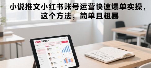 小说推文小红书账号运营快速爆单实操，这个方法，简单且粗暴-点格网络