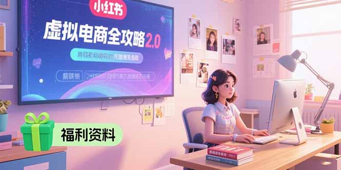 （15387期）虚拟电商全攻略2.0，开店选品实操流程，账号定位、货源发布、笔记发布技巧-点格网络